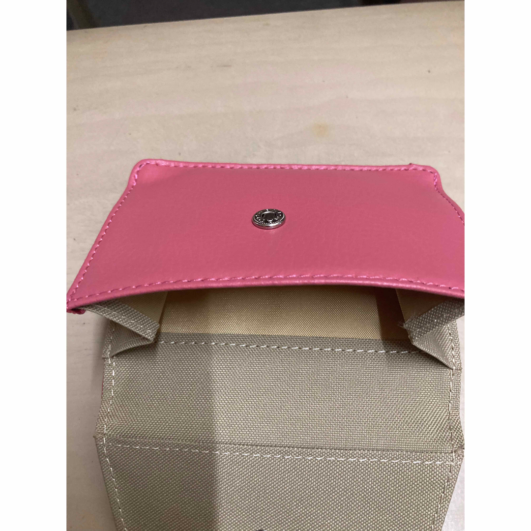 【新品】牛革 ミニ財布 レディースメンズ財布 ピンク系 レディースのファッション小物(財布)の商品写真