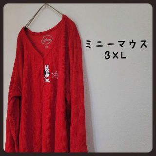 ディズニー(Disney)の【ディズニー】ミニーマウス　薄手　ワッフル　3XL  大きい(トレーナー/スウェット)