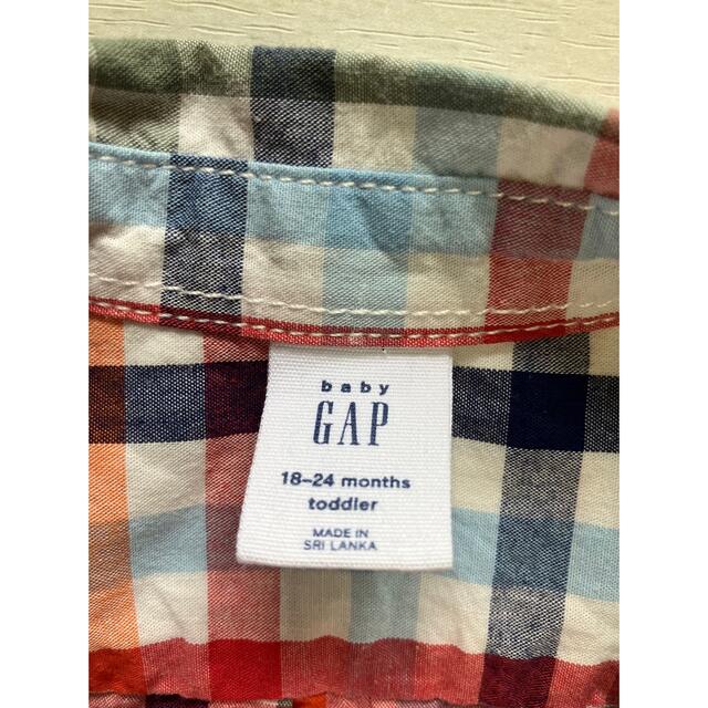 babyGAP(ベビーギャップ)のBaby GAP ボタンダウンチェックシャツ キッズ/ベビー/マタニティのキッズ服男の子用(90cm~)(ブラウス)の商品写真