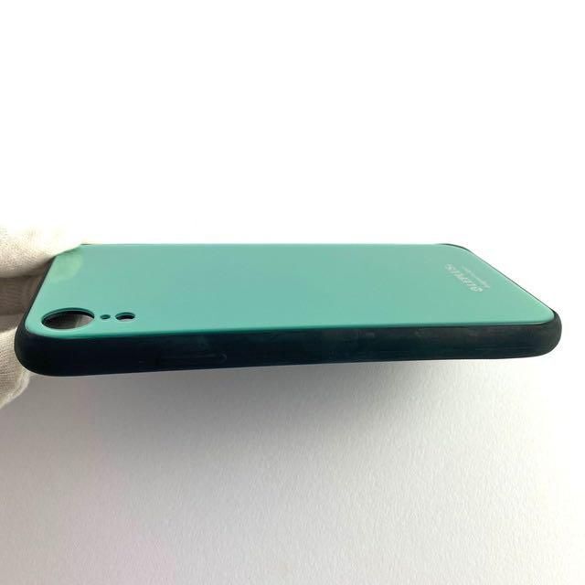 《新品》iPhone XR 背面 ガラス シェル ケース グリーン スマホ/家電/カメラのスマホアクセサリー(iPhoneケース)の商品写真