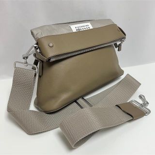 新品 メゾンマルジェラ 5ac ショルダー バッグ レザー ロゴ SAC 黒28cm幅