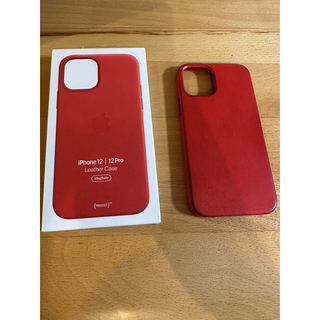 アップル(Apple)のiPhone12/12Pro Leather Case【純正品】アイホンケース(その他)