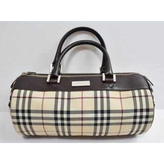 BURBERRY バーバリー ノバチェック ドラム ハンドバッグ ミニボストン-