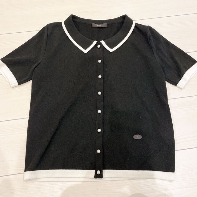 Rene ルネ 襟付きニット カットソー バイカラー Rene ルネ 襟付きニット カットソー バイカラー