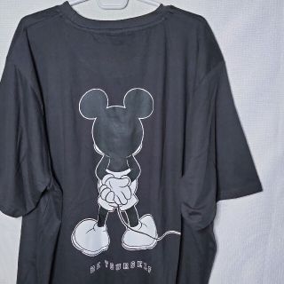 新品 Tシャツ 5L ミッキーマウス ディズニー カレッジT シルエット アニメ(Tシャツ/カットソー(半袖/袖なし))