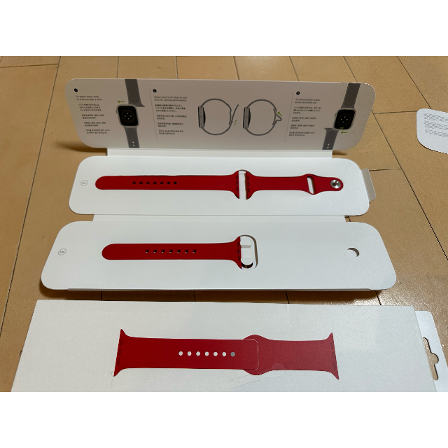 Apple Watch(アップルウォッチ)のApple Watch Serie 7 スポーツバンド レッド 45mm 純正 メンズの時計(その他)の商品写真