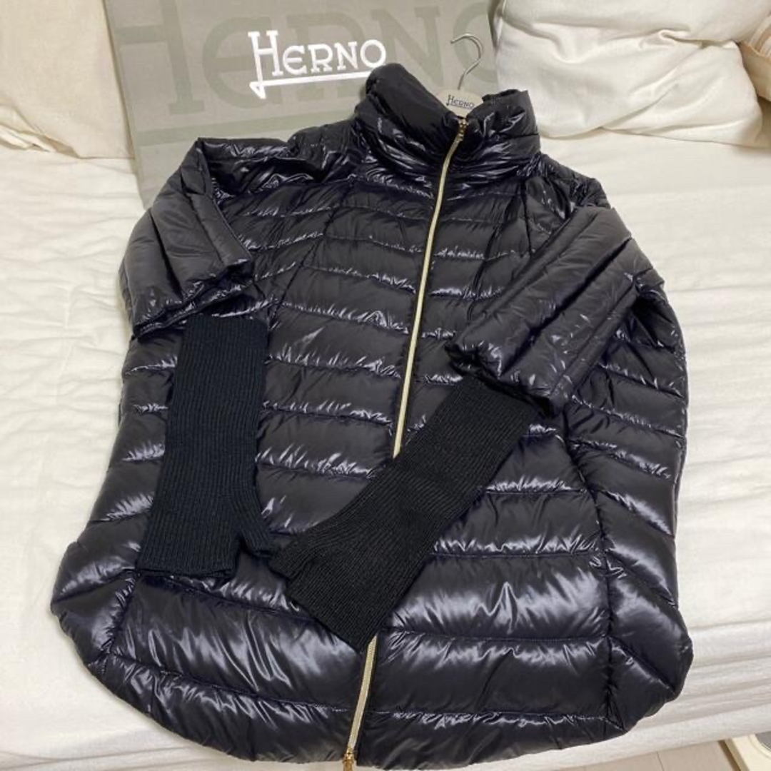 HERNO(ヘルノ)の【専用】HERNO ヘルノ ダウンコート 38 国内正規品 レディースのジャケット/アウター(ダウンコート)の商品写真
