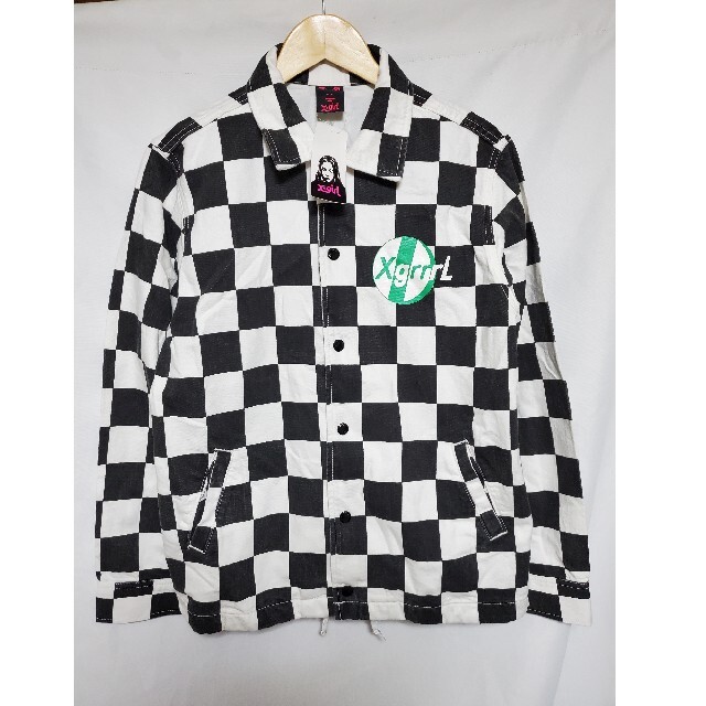 未使用!タグ付き!x-girl DENIM COACH JACKET チェッカー