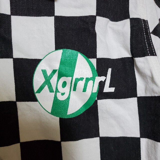 未使用!タグ付き!x-girl DENIM COACH JACKET チェッカー
