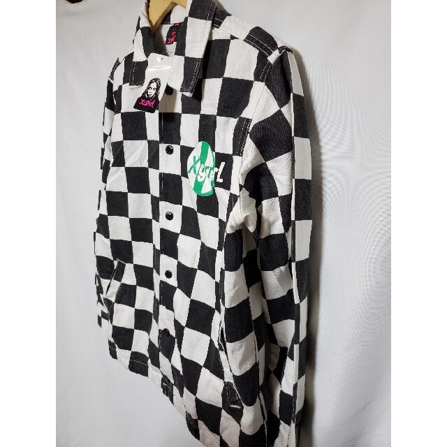 未使用!タグ付き!x-girl DENIM COACH JACKET チェッカー