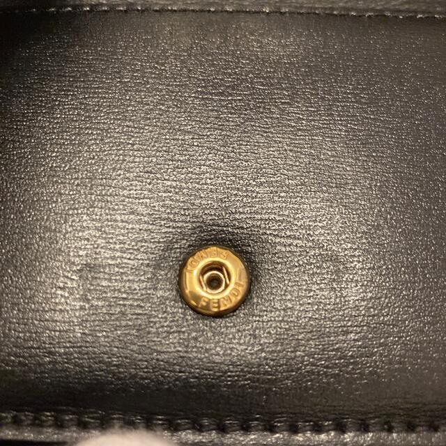 FENDI - 【美品】FENDIフェンディ 三つ折財布 8M0395 ブラック レザー
