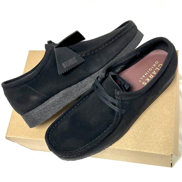 Clarks(クラークス)のクラークス オリジナルス Wallabee ワラビー Clarks 黒 ロー メンズの靴/シューズ(スリッポン/モカシン)の商品写真