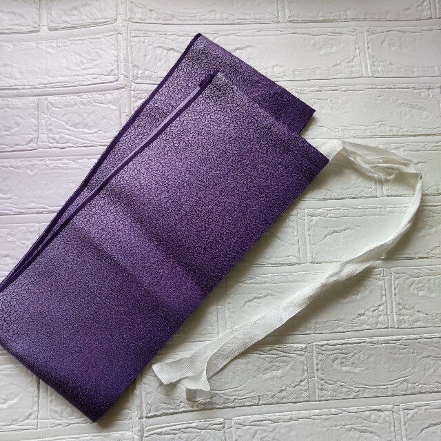 作り帯 浴衣帯 結び帯★中古品【ヴィンテージ】紫色系