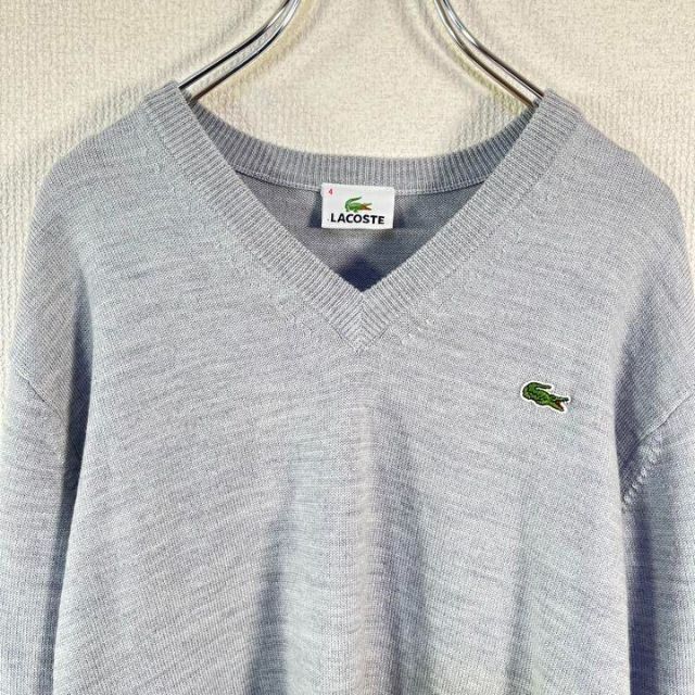 LACOSTE(ラコステ)の【美品】ラコステ/LACOSTE ニット セーター　ワニ ロゴ刺繍　Vネック メンズのトップス(ニット/セーター)の商品写真