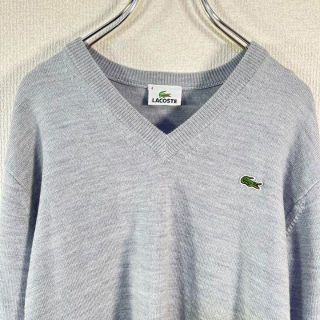 ラコステ(LACOSTE)の【美品】ラコステ/LACOSTE ニット セーター　ワニ ロゴ刺繍　Vネック(ニット/セーター)