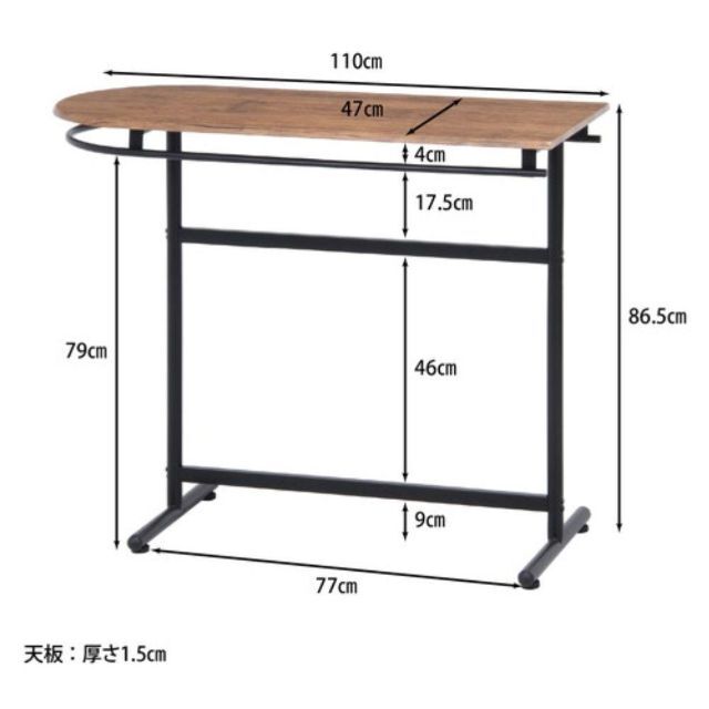 ♐ヨーロピアン　シンプル　軽量◼️カウンターテーブル×1・チェア×2　3点セット インテリア/住まい/日用品の机/テーブル(コーヒーテーブル/サイドテーブル)の商品写真