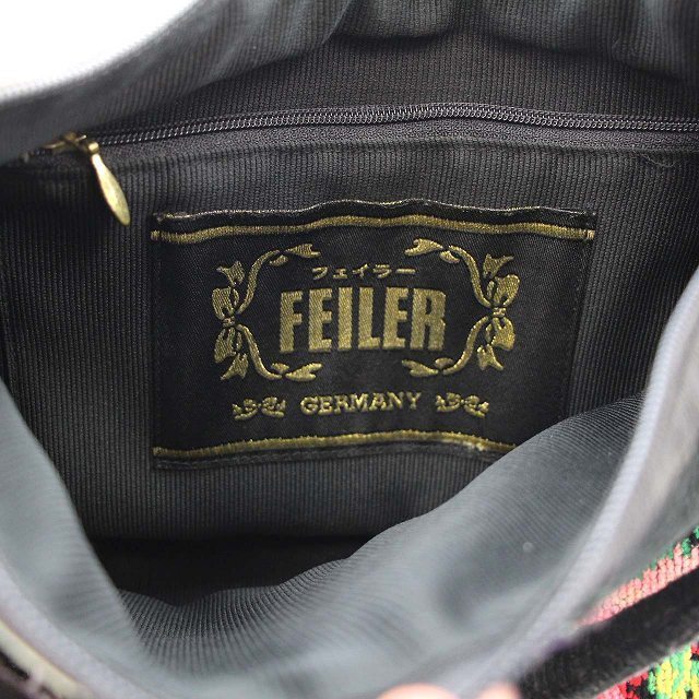 FEILER(フェイラー)のフェイラー FEILER ハンドバッグ ロゴ 花柄 ベロア マルチカラー レディースのバッグ(ハンドバッグ)の商品写真