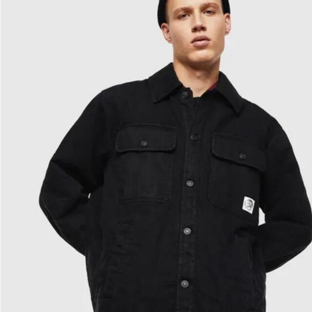DIESEL(ディーゼル)の定価8万　ディーゼル キルティングブラックデニムJKT & ライナーシャツ 新作 メンズのジャケット/アウター(ミリタリージャケット)の商品写真