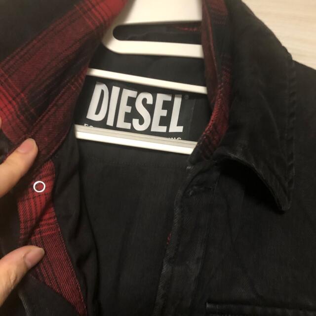 DIESEL(ディーゼル)の定価8万　ディーゼル キルティングブラックデニムJKT & ライナーシャツ 新作 メンズのジャケット/アウター(ミリタリージャケット)の商品写真