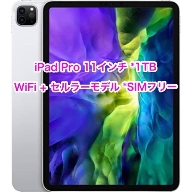 【美品】iPad Pro 11インチ 1TB WiFi+セルラー SIMフリー