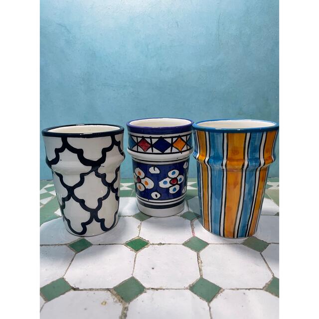 モロッコ製セラミックカップ