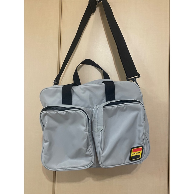 STUSSY stussy ボストンバッグライトグレーの通販 by a