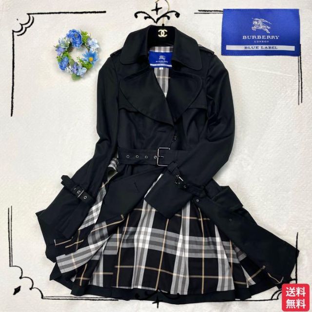 Burberrys BLUE LABEL✨未使用美品⭐️トレンチコート⭐️ブラック-