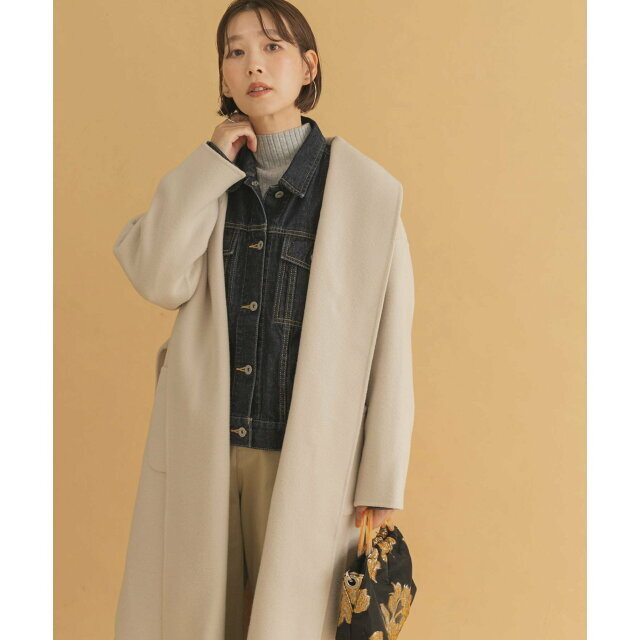 URBAN RESEARCH ROSSO(アーバンリサーチロッソ)の【L/BEIGE】『34サイズ/低身長向けも展開』F by ROSSO リバーロングオーバーコート レディースのジャケット/アウター(その他)の商品写真