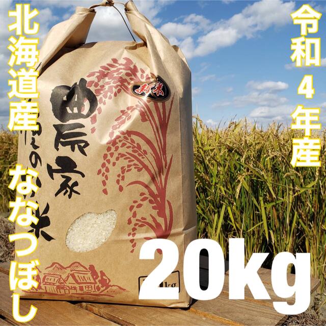 食品新米  北海道令和4年度産　最高品質一等米　ななつぼし　20キロ（10キロ×2）