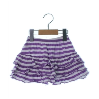 プチバトー(PETIT BATEAU)のPETIT BATEAU スカート（その他） 94 白x紫(ボーダー) 【古着】【中古】(スカート)