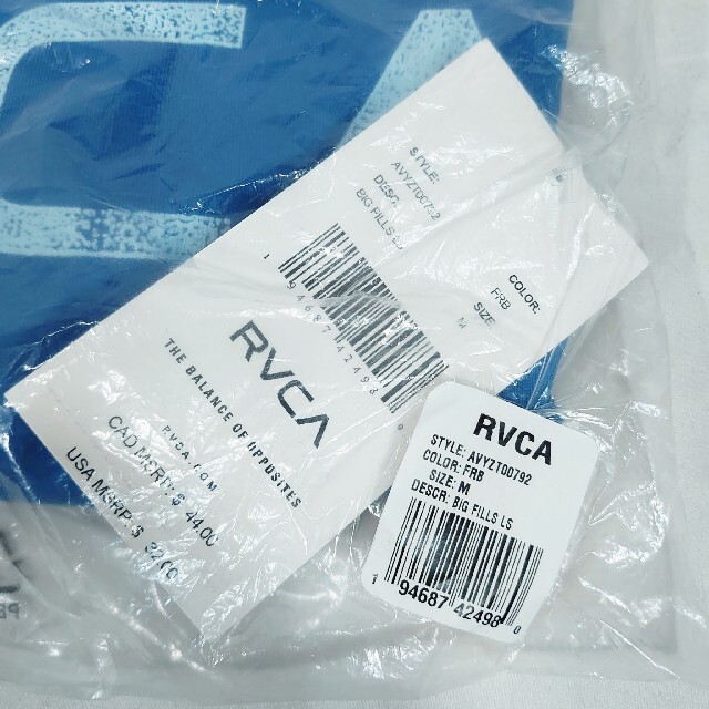 RVCA(ルーカ)の【M】RVCA ルーカ/長袖Tシャツ/BIG FILLS LS/FRB メンズのトップス(Tシャツ/カットソー(七分/長袖))の商品写真