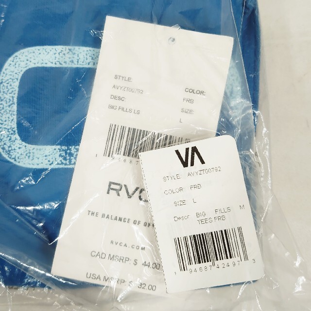 RVCA(ルーカ)の【L】RVCA ルーカ/長袖Tシャツ/BIG FILLS LS/FRB メンズのトップス(Tシャツ/カットソー(七分/長袖))の商品写真