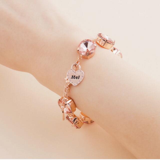 Mel cinna メルシーナ ビッグストーンブレスレット ピンク 美品の通販 by ♡べびうさshop♡|ラクマ Mel cinna のブレスレット