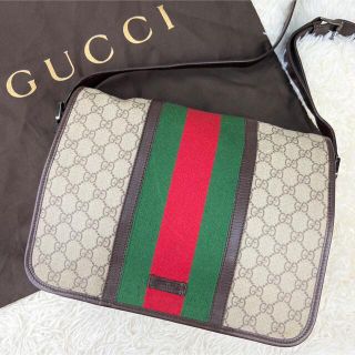 グッチ(Gucci)の希少♥グッチ ショルダーバッグ シェリーライン GGスプリーム PVC レザー(ショルダーバッグ)