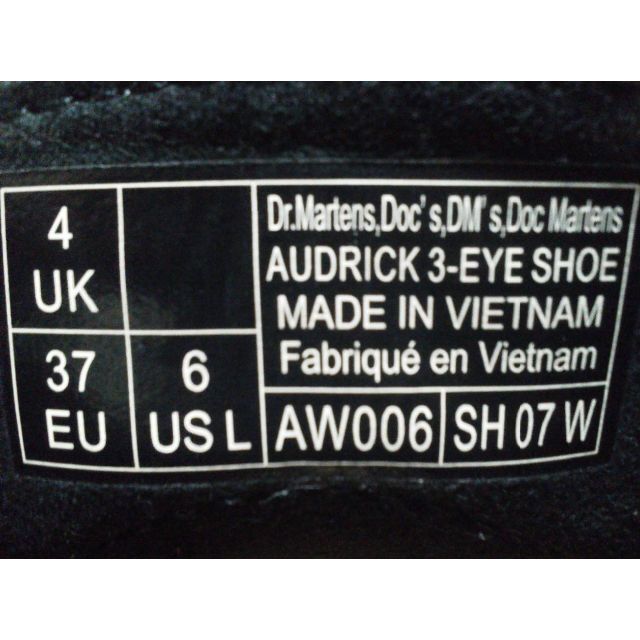 【極美品】Dr.Martens AUDRICK UK4 黒 厚底 3ホール