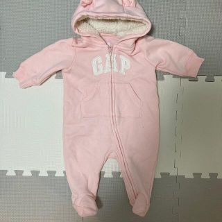 ベビーギャップ(babyGAP)のベビーギャップ　クマ耳カバーオール 0-3month(カバーオール)