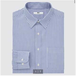 ユニクロ(UNIQLO)のファインクロスストライプシャツ（レギュラーカラー・長袖）(シャツ)