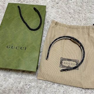 グッチ(Gucci)のGUCCI デニム カチューシャ ヘアバンド(ヘアバンド)