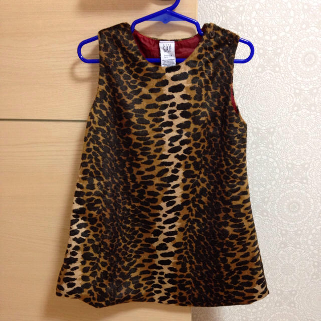 GAP(ギャップ)のGAPヒョウ柄ワンピ♡３year キッズ/ベビー/マタニティのキッズ服女の子用(90cm~)(その他)の商品写真