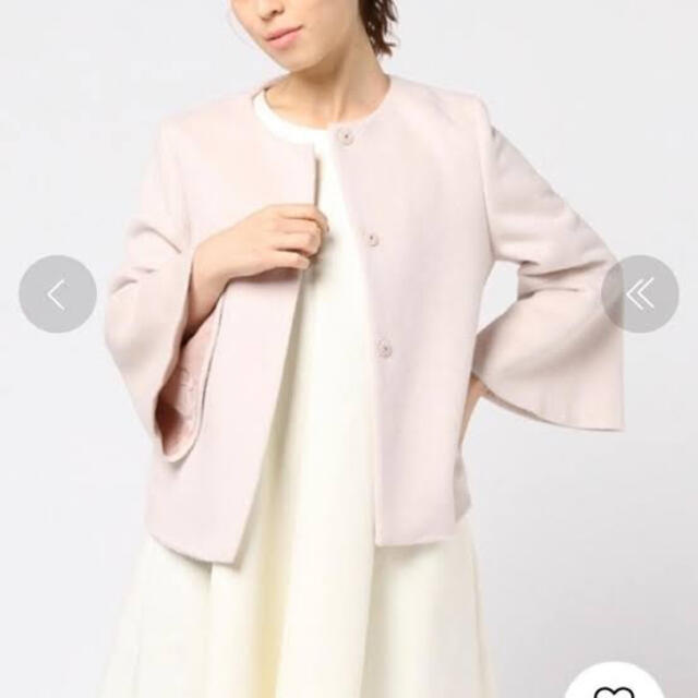 美品♡ANAYI アナイ　アンゴラノーカラーショートコート　38レディース