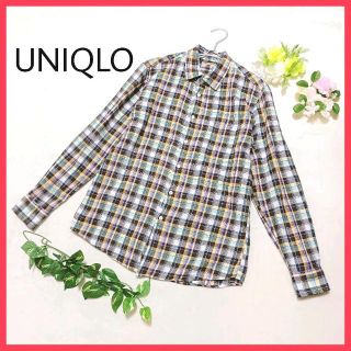 ユニクロ(UNIQLO)の美品 ユニクロ UNIQLO 長袖チェックシャツ　ネルシャツ　男女兼用　羽織　●(シャツ/ブラウス(長袖/七分))