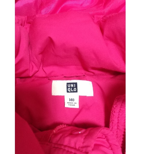 UNIQLO(ユニクロ)の140cm ユニクロ アウター ロング ジャケット  コート ピンク Panko キッズ/ベビー/マタニティのキッズ服女の子用(90cm~)(ジャケット/上着)の商品写真