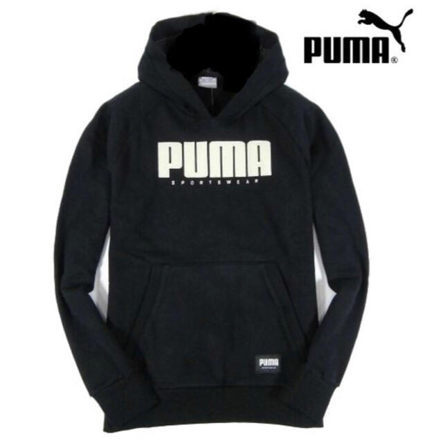 【PUMA / プーマ】裏フリース スウェット パーカー（メンズM相当ブラック）