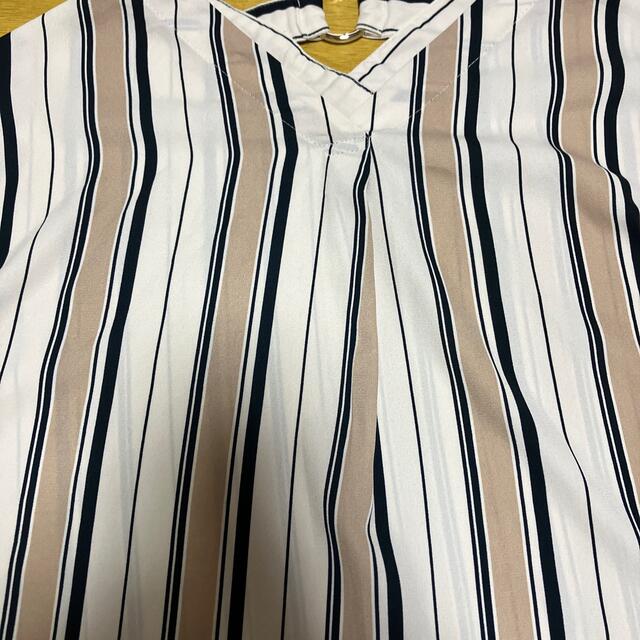 しまむら(シマムラ)のストライプシャツ　ブラウス　M レディース レディースのトップス(シャツ/ブラウス(長袖/七分))の商品写真