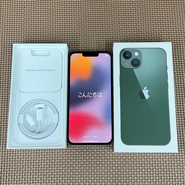 SIMフリー iPhone 13 グリーン 128GB 元デモ機