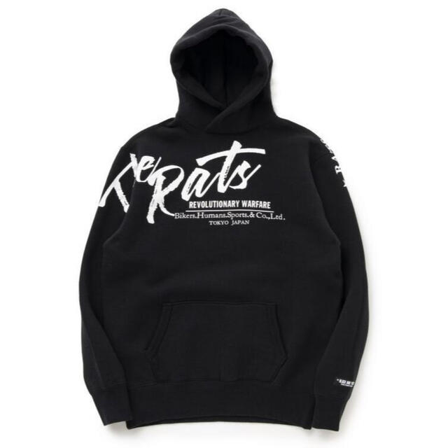 RATS(ラッツ)のRATS SCRIPT BIG LOGO CROSS NECK HOODIE メンズのトップス(パーカー)の商品写真