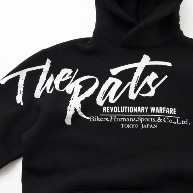 RATS(ラッツ)のRATS SCRIPT BIG LOGO CROSS NECK HOODIE メンズのトップス(パーカー)の商品写真