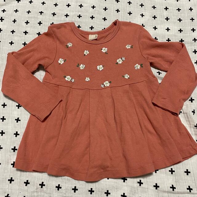 petit main(プティマイン)のプティマイン　ペプラムプリーツＴシャツ キッズ/ベビー/マタニティのキッズ服女の子用(90cm~)(Tシャツ/カットソー)の商品写真