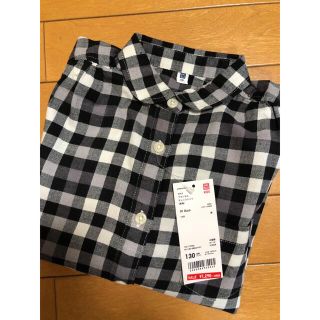 ユニクロ(UNIQLO)のユニクロ　フランネル　チェックシャツ130cm(ブラウス)