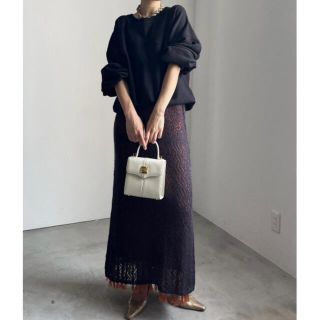 アメリヴィンテージ(Ameri VINTAGE)のAmerivintage GEOMETRIC SHEER COLOR SKIRT(ロングスカート)